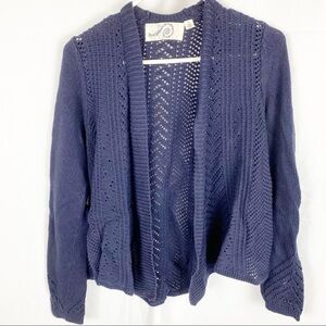 ANTHROPOLOGIE Navy Blue Light Knit Sweater